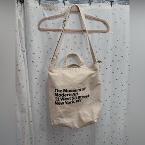 MOMA/Baggu Cream Canvas Tote with Black Text